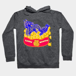 Blue Dragon Guardian of Prosperity Hoodie